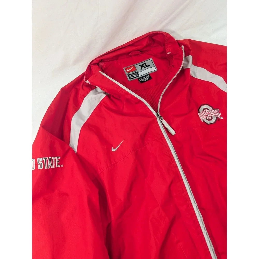 Vintage 90s Ohio State Nike Team Windbreaker Jacket Vented XL Football College